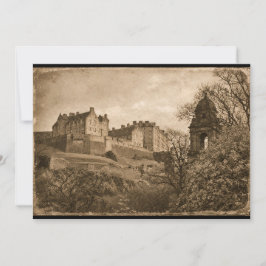 Edinburgh Castle Sepia Photograph Einladung