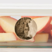 Edinburgh Castle Sepia Photograph Etiketten (Befestigt)