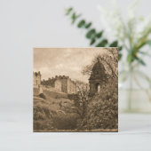 Edinburgh Castle Sepia Photograph Feiertagskarte (Stehend Vorderseite)