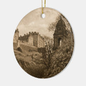Edinburgh Castle Sepia Photograph Keramik Ornament (Links)