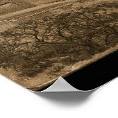 Edinburgh Castle Sepia Photograph Poster (Ecke)