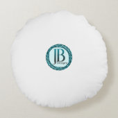 Edinburgh Castle Sepia Photograph Rundes Kissen (Rückseite)