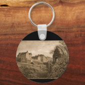 Edinburgh Castle Sepia Photograph Schlüsselanhänger (Vorderseite)