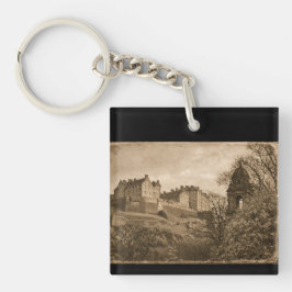 Edinburgh Castle Sepia Photograph Schlüsselanhänger