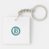 Edinburgh Castle Sepia Photograph Schlüsselanhänger (Rückseite)