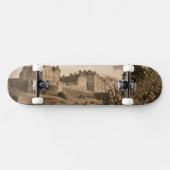 Edinburgh Castle Sepia Photograph Skateboard (Horizontal)