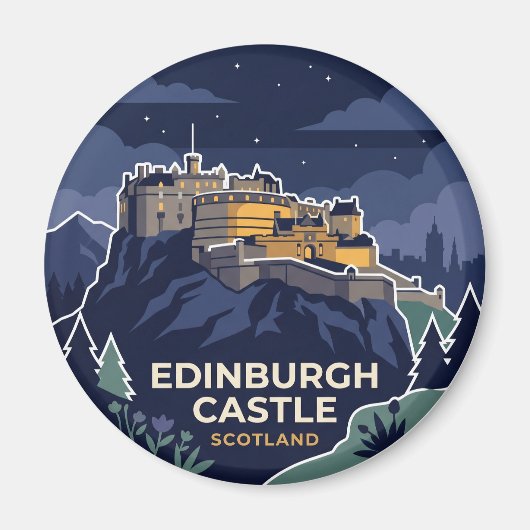 Edinburgh Castle Vereinigtes Königreich Magnet (Vorne)