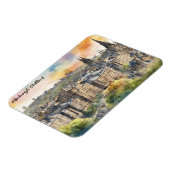 Edinburgh Castle Watercolor Travel Magnet (Linke Seite)
