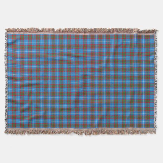 Edinburgh City Tartan Kariert Blue Red Lila Decke (Vorderseite)