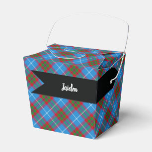 Edinburgh City Tartan Kariert Blue Red Lila Geschenkschachtel