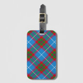Edinburgh City Tartan Kariert Blue Red Lila Luggag Gepäckanhänger (Vorderseite Vertikal)