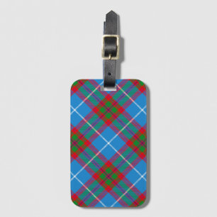 Edinburgh City Tartan Kariert Blue Red Lila Luggag Gepäckanhänger