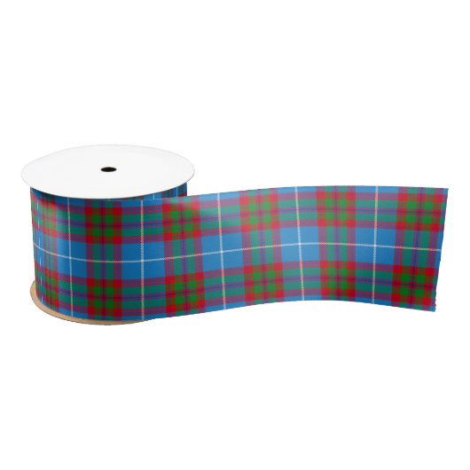 Edinburgh City Tartan Kariert Blue Red Lila Satinband (Spule)