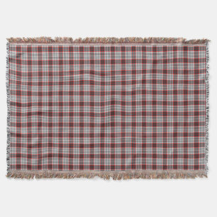 Edinburgh City Tartan Kariert Grau Black Red Decke
