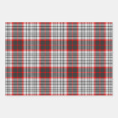 Edinburgh City Tartan Kariert Grau Black Red Geschenkpapier Set (Vorderseite)