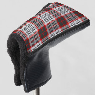 Edinburgh City Tartan Kariert Grau Black Red Golf Headcover