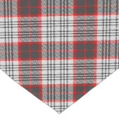 Edinburgh City Tartan Kariert Grau Black Red Kurzer Tischläufer (Ecke)