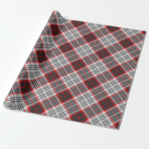 Edinburgh City Tartan Kariert Grau Schwarz Geschenkpapier
