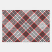 Edinburgh City Tartan Kariert Grau Schwarz Geschenkpapier Set (Vorderseite)