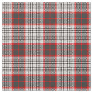 Edinburgh City Tartan Kariert Grau Schwarz Stoff
