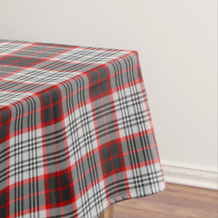 Edinburgh City Tartan Kariert Grau Schwarz Tischdecke
