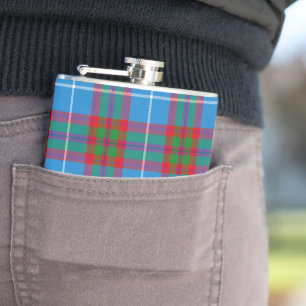 Edinburgh City Tartan Kariertes Muster Flachmann
