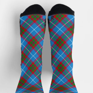 Edinburgh City Tartan Plaid Blue Red Purple Socken
