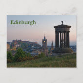 Edinburgh Cityscape Sunset Postcard Postkarte (Vorderseite)