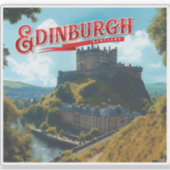 Edinburgh: Ein schottischer Misty Aufkleber (Vorderseite)