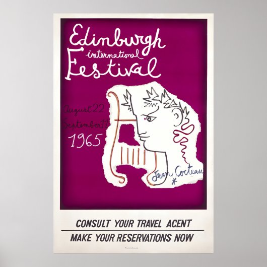 Edinburgh Festival Vintage Poster Drucke (Vorne)