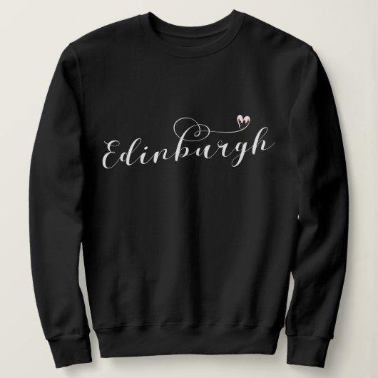 Edinburgh Flag Heart, Edinburgher Sweatshirt (Design vorne)