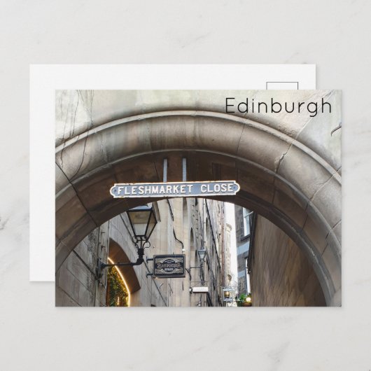 Edinburgh - Fleshmarket Nah Postkarte (Vorne/Hinten)
