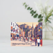 Edinburgh Fringe Festival Schottland Postkarte (Stehend Vorderseite)