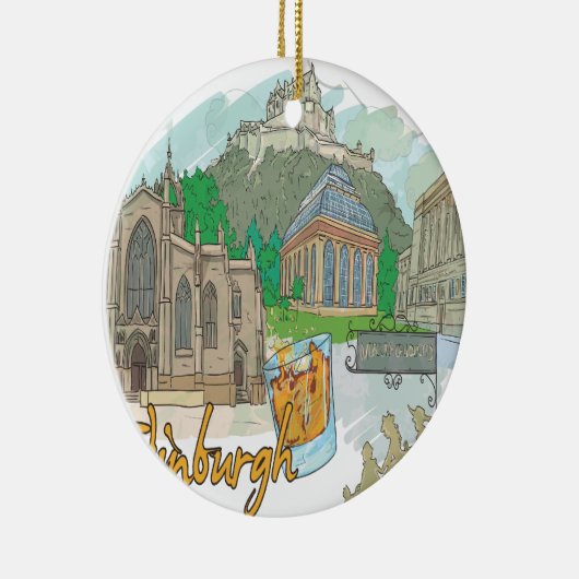 Edinburgh Keramik Ornament (Rechts)