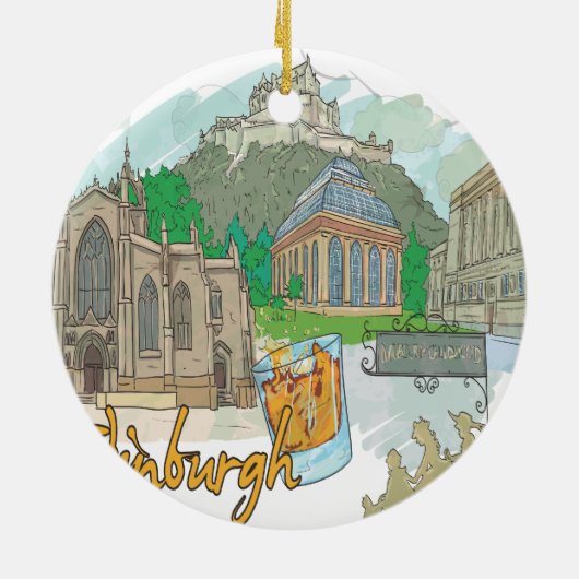 Edinburgh Keramik Ornament (Hinten)