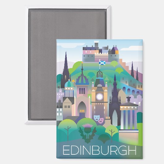 Edinburgh Kühlschrank Magnet (Vorderseite/Rückseite)