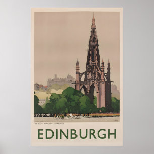 Edinburgh Kunst Schottland Reiseplakat Schottisch Poster