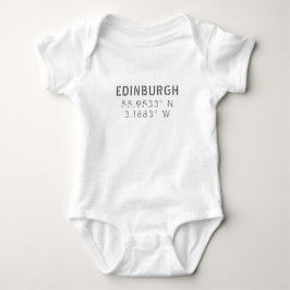 Edinburgh Latitude & Longitude Baby Strampler