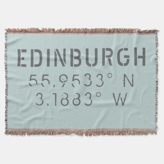 Edinburgh Latitude Longitude Decke (Vorderseite)