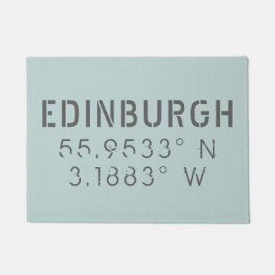 Edinburgh Latitude Longitude Fußmatte