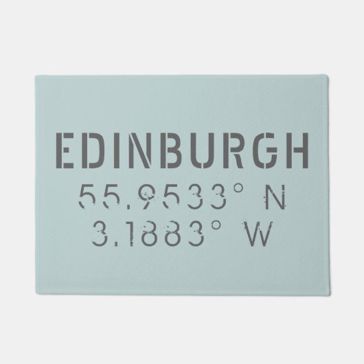 Edinburgh Latitude Longitude Fußmatte (Vorderseite)