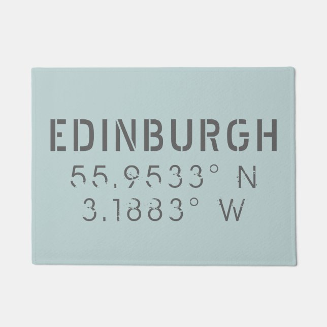Edinburgh Latitude Longitude Fußmatte (Vorderseite)