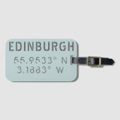 Edinburgh Latitude Longitude Gepäckanhänger (Vorderseite (Horizontal))