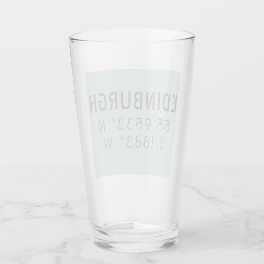 Edinburgh Latitude & Longitude Glas (Rückseite)