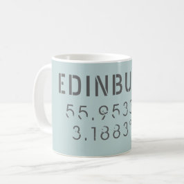Edinburgh Latitude & Longitude Kaffeetasse