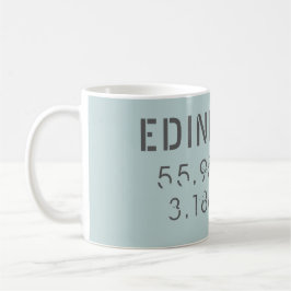 Edinburgh Latitude & Longitude Kaffeetasse