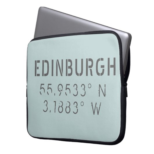 Edinburgh Latitude Longitude Laptopschutzhülle (Vorderseite Links)