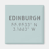 Edinburgh Latitude & Longitude Magnet (Vorne)