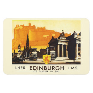 Edinburgh LNER Feines Vintage-Reiseposter Magnet
