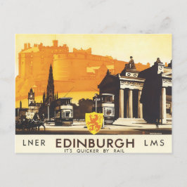 Edinburgh LNER Fine Vintage Travel Poster Postkarte